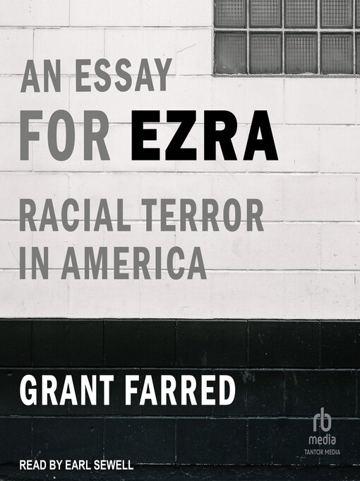 Title details for An Essay for Ezra by Grant Farred - Available